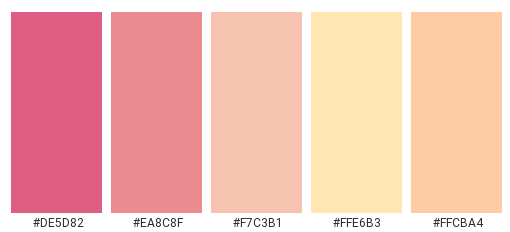 Peach Color palette