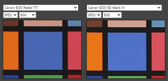 800 ISO noise comparison