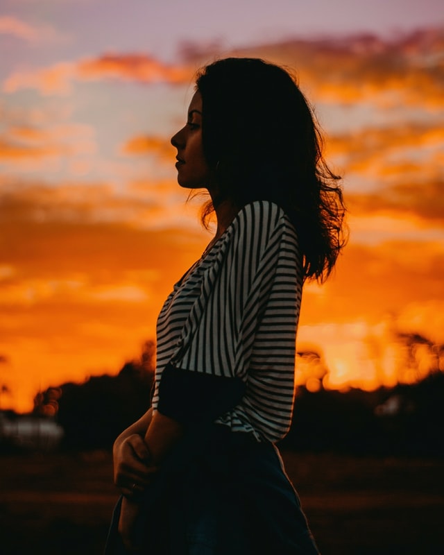 golden hour sunset portrait