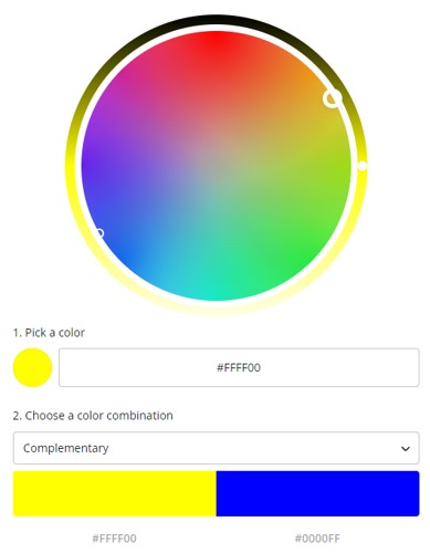 opposite color of yellow